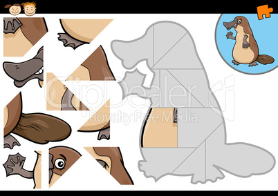 cartoon platypus jigsaw puzzle game