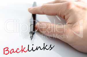 Pen in the hand backlinks concept