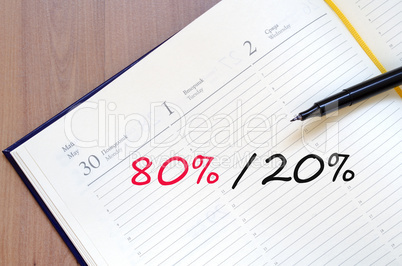 Yellow Notepad Percent Concept