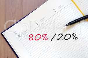 Yellow Notepad Percent Concept