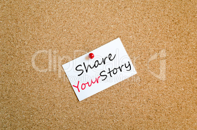 Share Your Story Sticky Note Concept