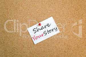 Share Your Story Sticky Note Concept
