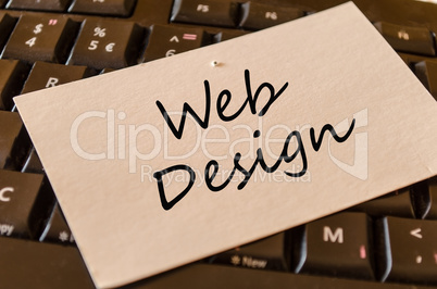 Web Design concept on keyboard