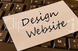 Design Website concept on keyboard