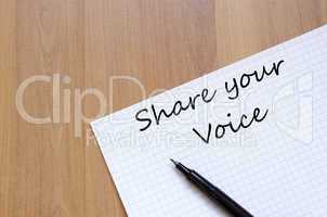 Share your voice concept