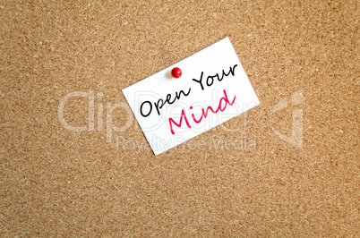 Sticky Note Open Your Mind Concept