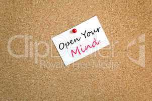 Sticky Note Open Your Mind Concept