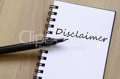 Disclaimer Concept Notepad