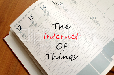 The Internet Of Things Concept Notepad