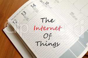 The Internet Of Things Concept Notepad