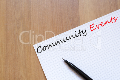 Community Events concept