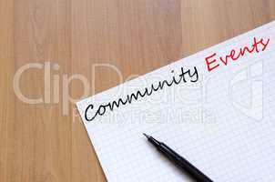 Community Events concept