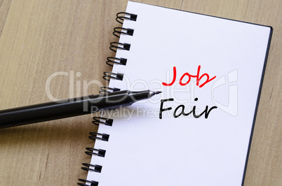 Job Fair Concept Notepad