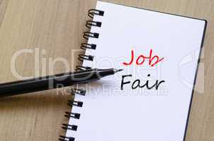 Job Fair Concept Notepad