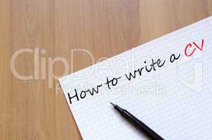 How to write a cv concept