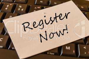 Register Now Concept on Keyboard