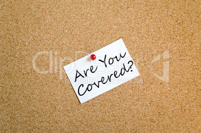 Are you covered concept