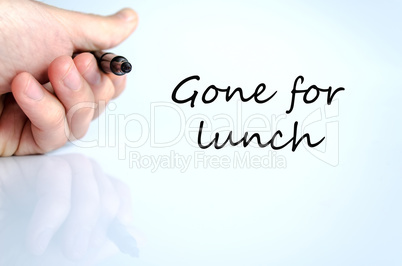 Gone for lunch concept