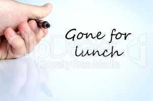 Gone for lunch concept