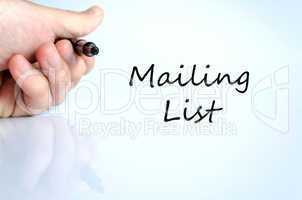 Mailing list concept