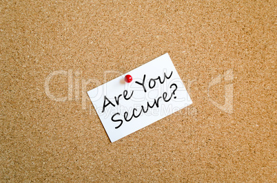 Are you secure concept