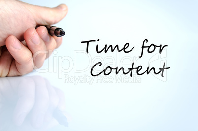 Time for content Concept