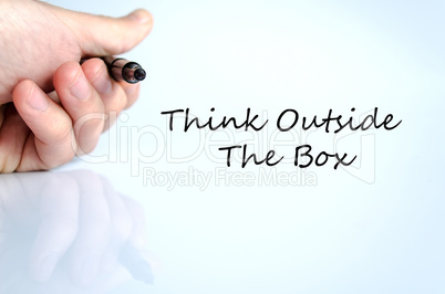 Think outside the box concept