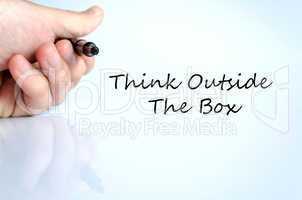 Think outside the box concept