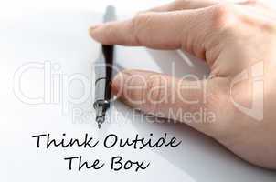 Think outside the box concept