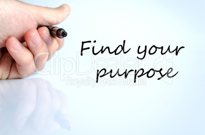 Find your purpose concept