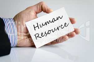 Hand writing Human resource