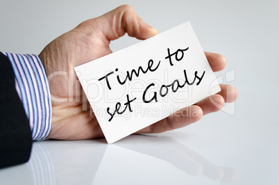 Time to set goals concept