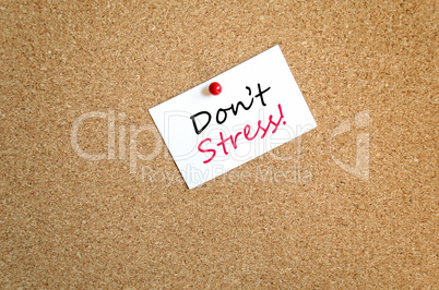 Sticky Note Don't Stress Concept