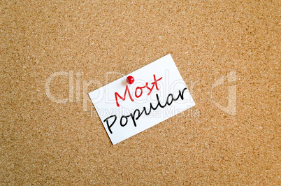 Sticky Note Most Popular Concept