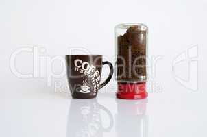 Coffee canister and mug
