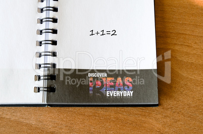 Blank notepad on office wooden table