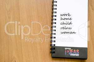 Blank notepad on office wooden table