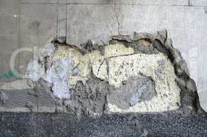 Old Wall With Crumbling Plaster