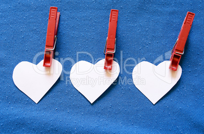 Three Valentine hearts