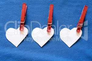 Three Valentine hearts