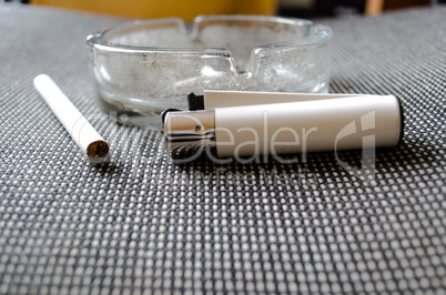 Ashtray and lighter