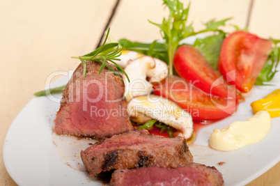 beef filet mignon grilled with vegetables