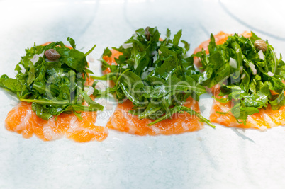 fresh salmon carpaccio