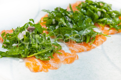 fresh salmon carpaccio