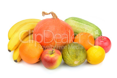 fruit and vegetable isolated on white background