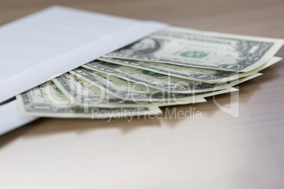 Dollar Notes in an envelope
