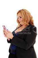 Businesswoman whit cellphone.