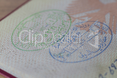 UAE Entry and Exit Stamps