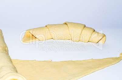 Croissant, raw dough