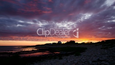 Colorful Sunrise At The Coast Of Torekov In Sweden